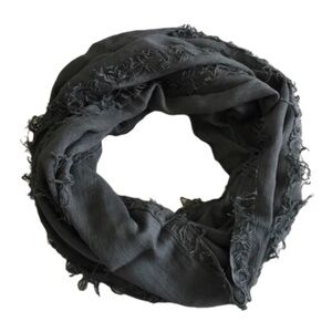 Topshop gray fringed wrap scarf